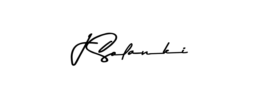 How to make J Solanki name signature. Use Asem Kandis PERSONAL USE style for creating short signs online. This is the latest handwritten sign. J Solanki signature style 9 images and pictures png