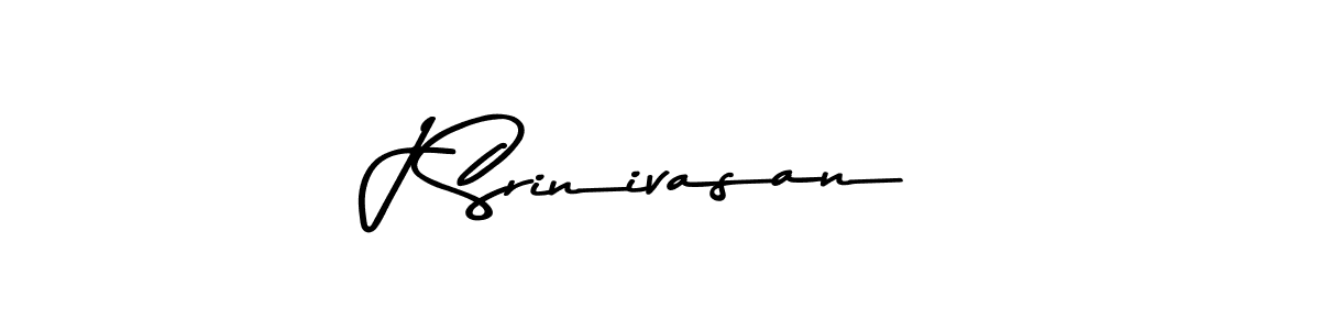 How to make J Srinivasan name signature. Use Asem Kandis PERSONAL USE style for creating short signs online. This is the latest handwritten sign. J Srinivasan signature style 9 images and pictures png