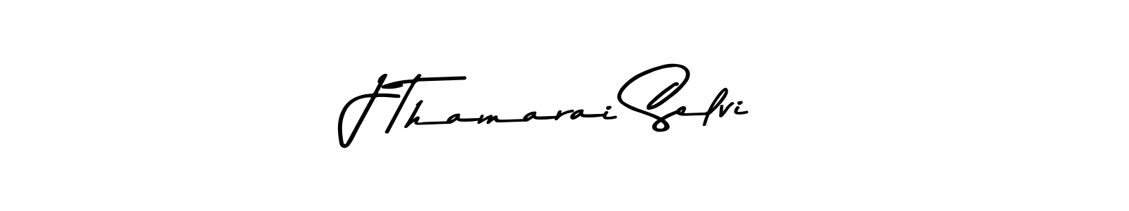 Create a beautiful signature design for name J Thamarai Selvi. With this signature (Asem Kandis PERSONAL USE) fonts, you can make a handwritten signature for free. J Thamarai Selvi signature style 9 images and pictures png