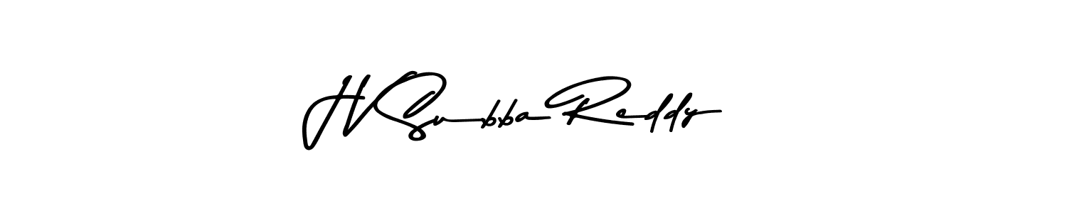 Make a beautiful signature design for name J V Subba Reddy. With this signature (Asem Kandis PERSONAL USE) style, you can create a handwritten signature for free. J V Subba Reddy signature style 9 images and pictures png