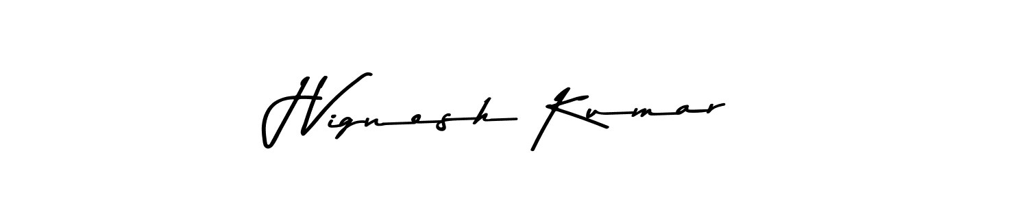 Create a beautiful signature design for name J Vignesh Kumar. With this signature (Asem Kandis PERSONAL USE) fonts, you can make a handwritten signature for free. J Vignesh Kumar signature style 9 images and pictures png