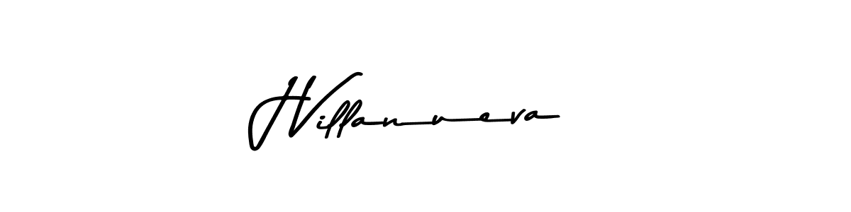 How to make J Villanueva name signature. Use Asem Kandis PERSONAL USE style for creating short signs online. This is the latest handwritten sign. J Villanueva signature style 9 images and pictures png