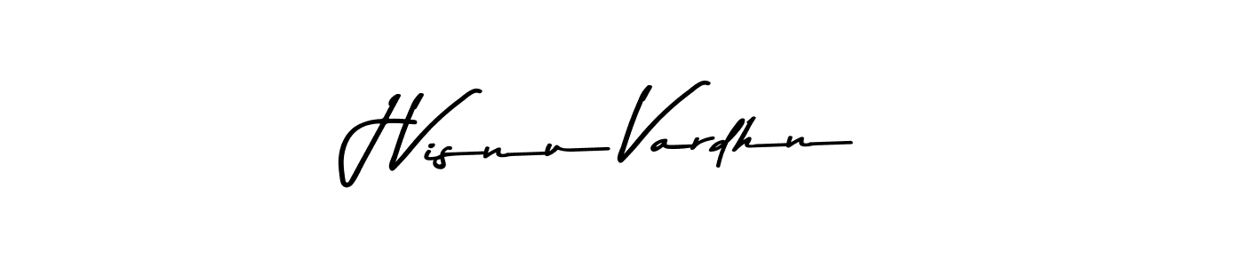 The best way (Asem Kandis PERSONAL USE) to make a short signature is to pick only two or three words in your name. The name J Visnu Vardhn include a total of six letters. For converting this name. J Visnu Vardhn signature style 9 images and pictures png