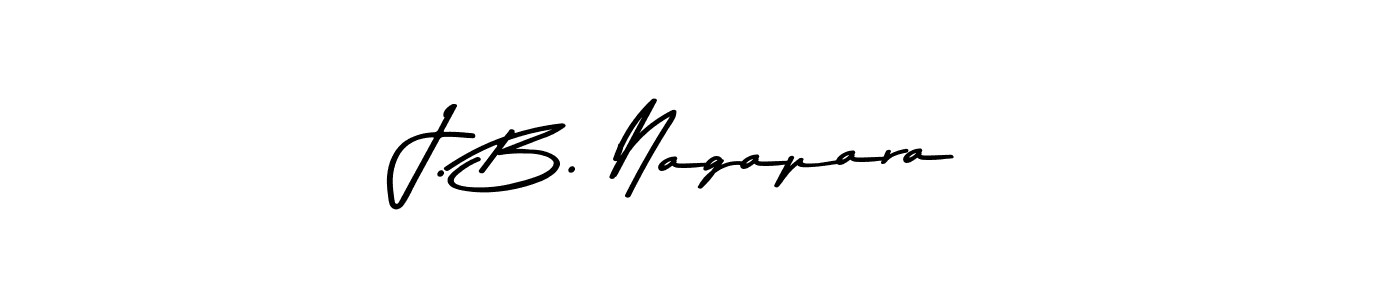 The best way (Asem Kandis PERSONAL USE) to make a short signature is to pick only two or three words in your name. The name J. B. Nagapara include a total of six letters. For converting this name. J. B. Nagapara signature style 9 images and pictures png