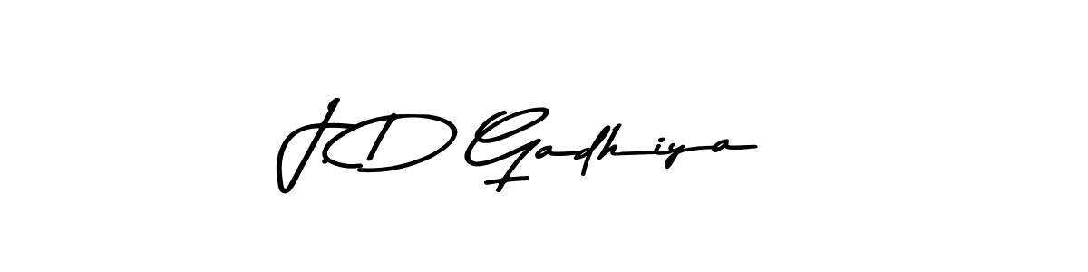 J. D Gadhiya stylish signature style. Best Handwritten Sign (Asem Kandis PERSONAL USE) for my name. Handwritten Signature Collection Ideas for my name J. D Gadhiya. J. D Gadhiya signature style 9 images and pictures png