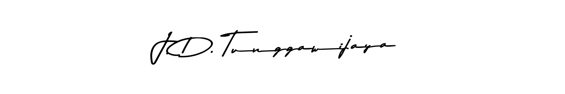 How to make J. D. Tunggawijaya name signature. Use Asem Kandis PERSONAL USE style for creating short signs online. This is the latest handwritten sign. J. D. Tunggawijaya signature style 9 images and pictures png
