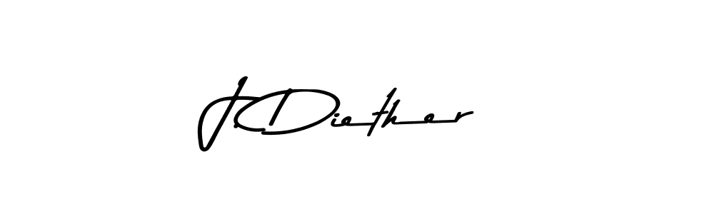 You should practise on your own different ways (Asem Kandis PERSONAL USE) to write your name (J. Diether) in signature. don't let someone else do it for you. J. Diether signature style 9 images and pictures png