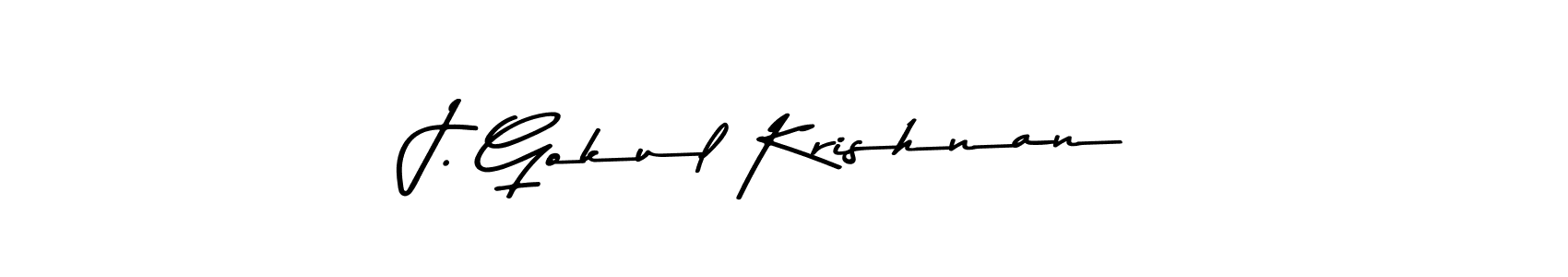 Also You can easily find your signature by using the search form. We will create J. Gokul Krishnan name handwritten signature images for you free of cost using Asem Kandis PERSONAL USE sign style. J. Gokul Krishnan signature style 9 images and pictures png