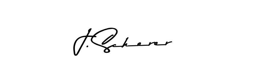 Create a beautiful signature design for name J. Scherer. With this signature (Asem Kandis PERSONAL USE) fonts, you can make a handwritten signature for free. J. Scherer signature style 9 images and pictures png