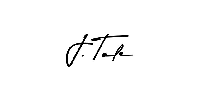 How to make J. Tole name signature. Use Asem Kandis PERSONAL USE style for creating short signs online. This is the latest handwritten sign. J. Tole signature style 9 images and pictures png