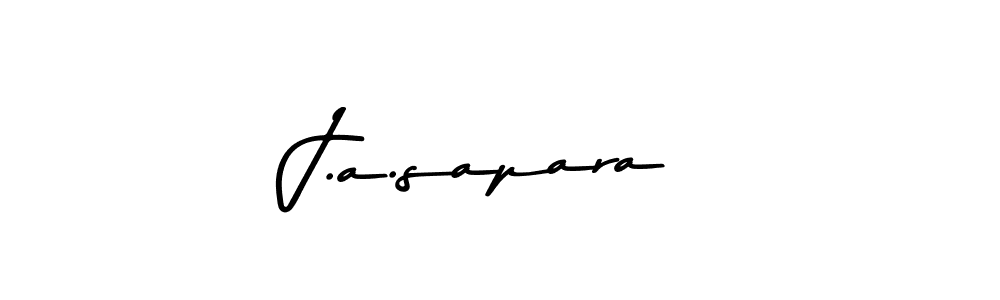 Create a beautiful signature design for name J.a.sapara. With this signature (Asem Kandis PERSONAL USE) fonts, you can make a handwritten signature for free. J.a.sapara signature style 9 images and pictures png