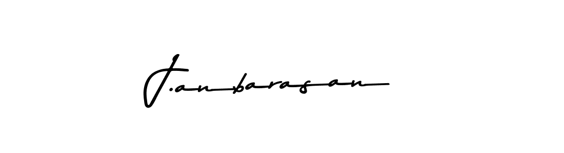 How to make J.anbarasan name signature. Use Asem Kandis PERSONAL USE style for creating short signs online. This is the latest handwritten sign. J.anbarasan signature style 9 images and pictures png