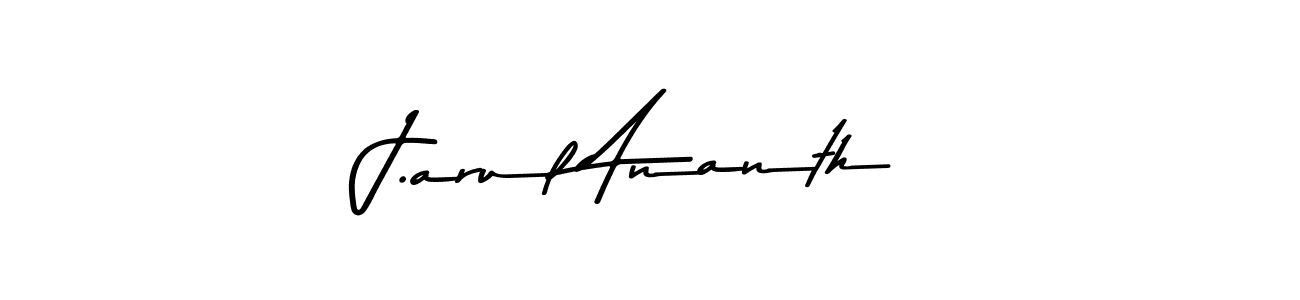 Make a beautiful signature design for name J.arul Ananth. With this signature (Asem Kandis PERSONAL USE) style, you can create a handwritten signature for free. J.arul Ananth signature style 9 images and pictures png