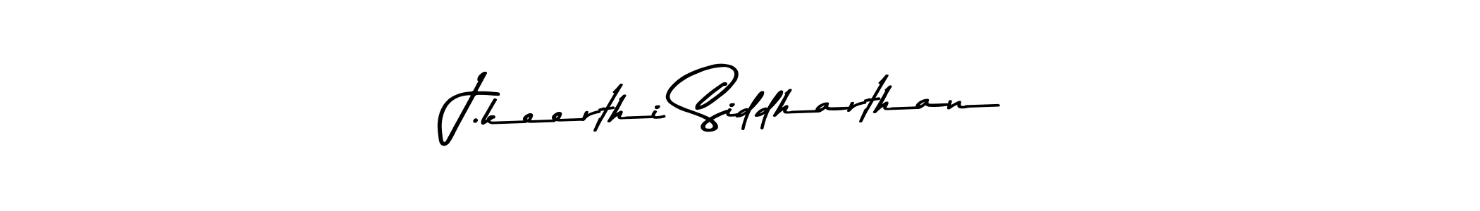 Design your own signature with our free online signature maker. With this signature software, you can create a handwritten (Asem Kandis PERSONAL USE) signature for name J.keerthi Siddharthan. J.keerthi Siddharthan signature style 9 images and pictures png