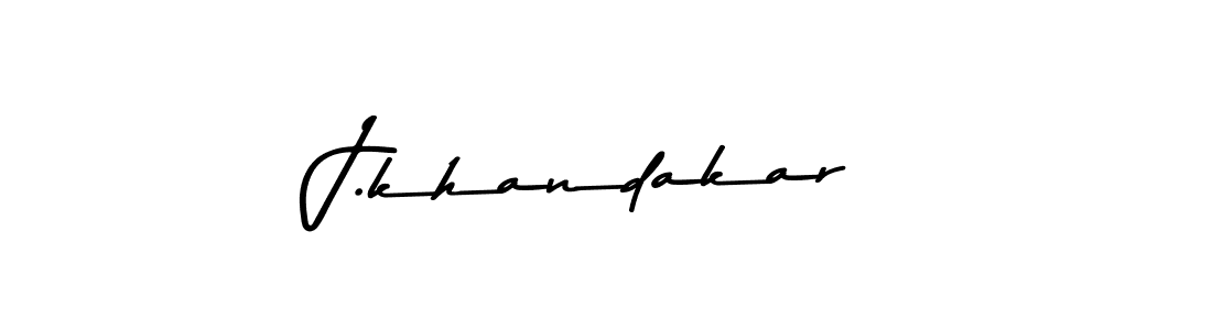 How to make J.khandakar signature? Asem Kandis PERSONAL USE is a professional autograph style. Create handwritten signature for J.khandakar name. J.khandakar signature style 9 images and pictures png