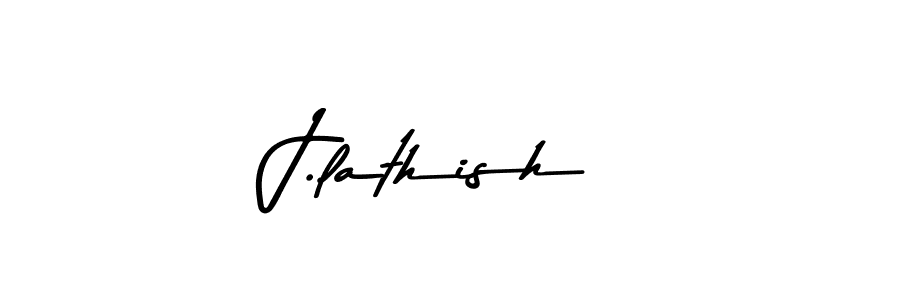 Create a beautiful signature design for name J.lathish. With this signature (Asem Kandis PERSONAL USE) fonts, you can make a handwritten signature for free. J.lathish signature style 9 images and pictures png