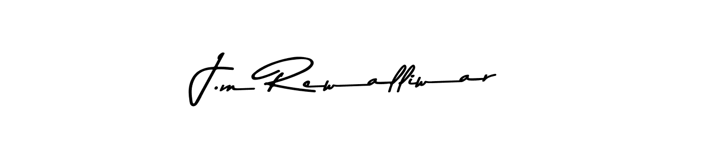 Use a signature maker to create a handwritten signature online. With this signature software, you can design (Asem Kandis PERSONAL USE) your own signature for name J.m Rewalliwar. J.m Rewalliwar signature style 9 images and pictures png