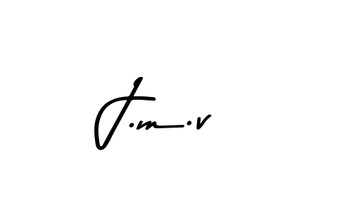 Make a beautiful signature design for name J.m.v. With this signature (Asem Kandis PERSONAL USE) style, you can create a handwritten signature for free. J.m.v signature style 9 images and pictures png