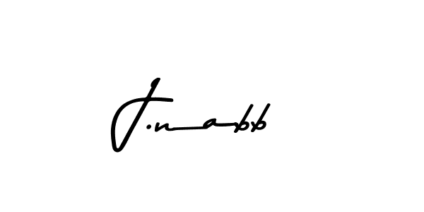 The best way (Asem Kandis PERSONAL USE) to make a short signature is to pick only two or three words in your name. The name J.nabb include a total of six letters. For converting this name. J.nabb signature style 9 images and pictures png