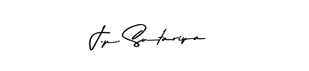 Asem Kandis PERSONAL USE is a professional signature style that is perfect for those who want to add a touch of class to their signature. It is also a great choice for those who want to make their signature more unique. Get J.p. Sutariya name to fancy signature for free. J.p. Sutariya signature style 9 images and pictures png