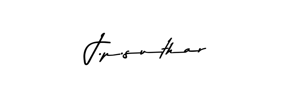 Use a signature maker to create a handwritten signature online. With this signature software, you can design (Asem Kandis PERSONAL USE) your own signature for name J.p.suthar. J.p.suthar signature style 9 images and pictures png