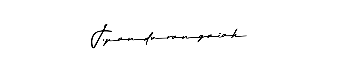 Create a beautiful signature design for name J.pandurangaiah. With this signature (Asem Kandis PERSONAL USE) fonts, you can make a handwritten signature for free. J.pandurangaiah signature style 9 images and pictures png