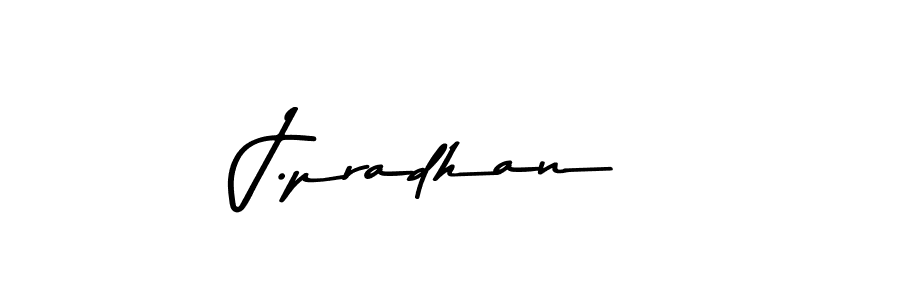 Make a beautiful signature design for name J.pradhan. With this signature (Asem Kandis PERSONAL USE) style, you can create a handwritten signature for free. J.pradhan signature style 9 images and pictures png