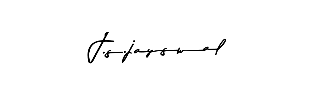 How to make J.s.jayswal name signature. Use Asem Kandis PERSONAL USE style for creating short signs online. This is the latest handwritten sign. J.s.jayswal signature style 9 images and pictures png