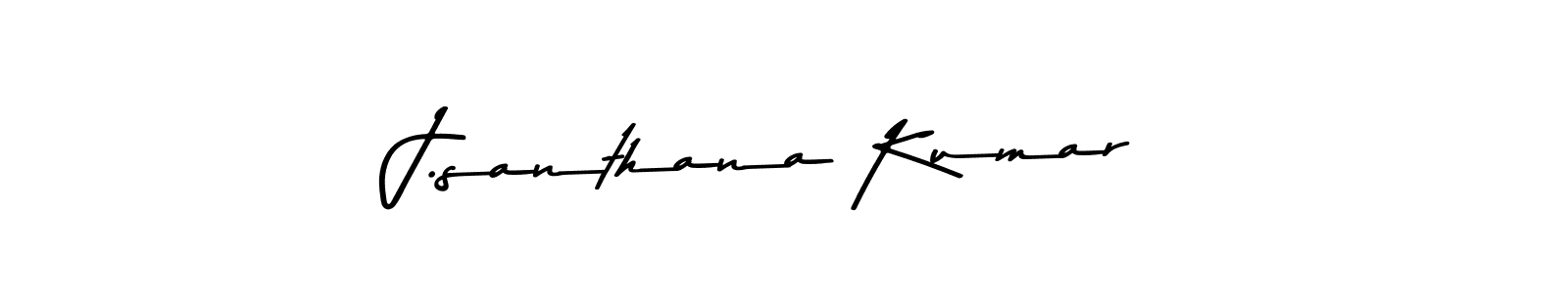 Design your own signature with our free online signature maker. With this signature software, you can create a handwritten (Asem Kandis PERSONAL USE) signature for name J.santhana Kumar. J.santhana Kumar signature style 9 images and pictures png