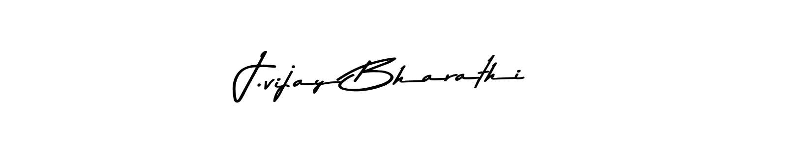 Create a beautiful signature design for name J.vijay Bharathi. With this signature (Asem Kandis PERSONAL USE) fonts, you can make a handwritten signature for free. J.vijay Bharathi signature style 9 images and pictures png