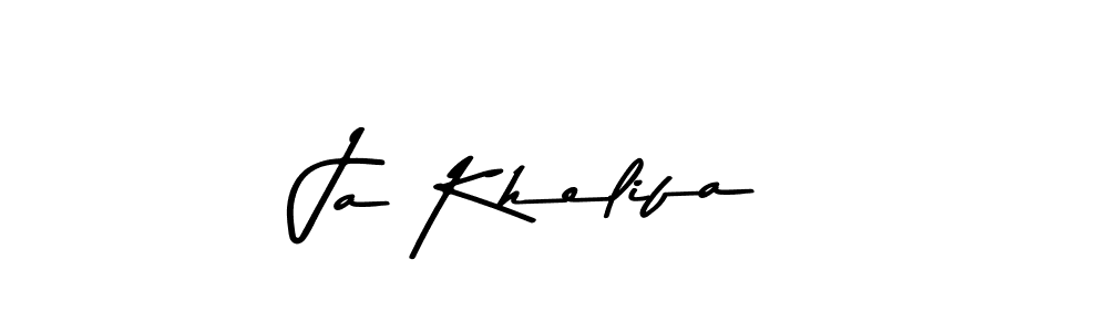 How to make Ja Khelifa name signature. Use Asem Kandis PERSONAL USE style for creating short signs online. This is the latest handwritten sign. Ja Khelifa signature style 9 images and pictures png