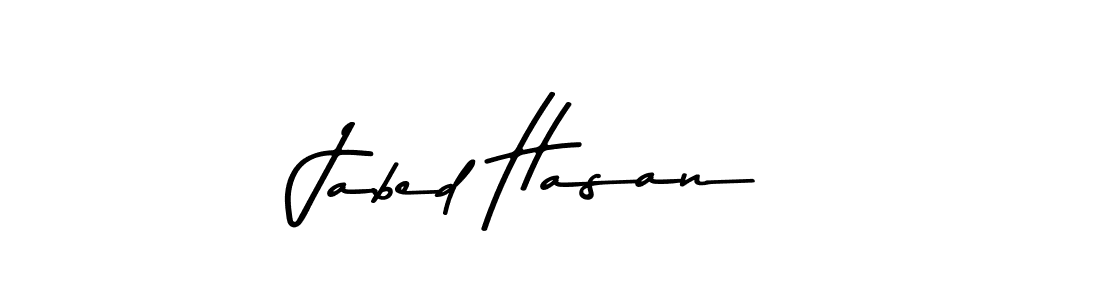 How to make Jabed Hasan name signature. Use Asem Kandis PERSONAL USE style for creating short signs online. This is the latest handwritten sign. Jabed Hasan signature style 9 images and pictures png