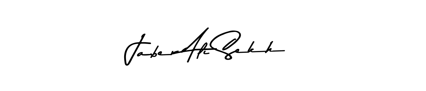 The best way (Asem Kandis PERSONAL USE) to make a short signature is to pick only two or three words in your name. The name Jaber Ali Sekh include a total of six letters. For converting this name. Jaber Ali Sekh signature style 9 images and pictures png