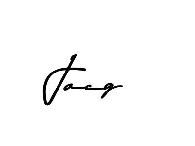 Create a beautiful signature design for name Jacg. With this signature (Asem Kandis PERSONAL USE) fonts, you can make a handwritten signature for free. Jacg signature style 9 images and pictures png