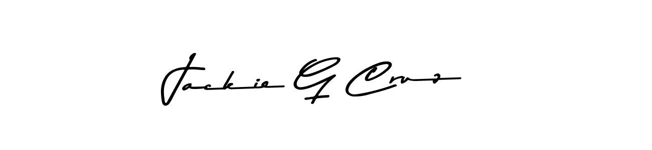 Use a signature maker to create a handwritten signature online. With this signature software, you can design (Asem Kandis PERSONAL USE) your own signature for name Jackie G Cruz. Jackie G Cruz signature style 9 images and pictures png