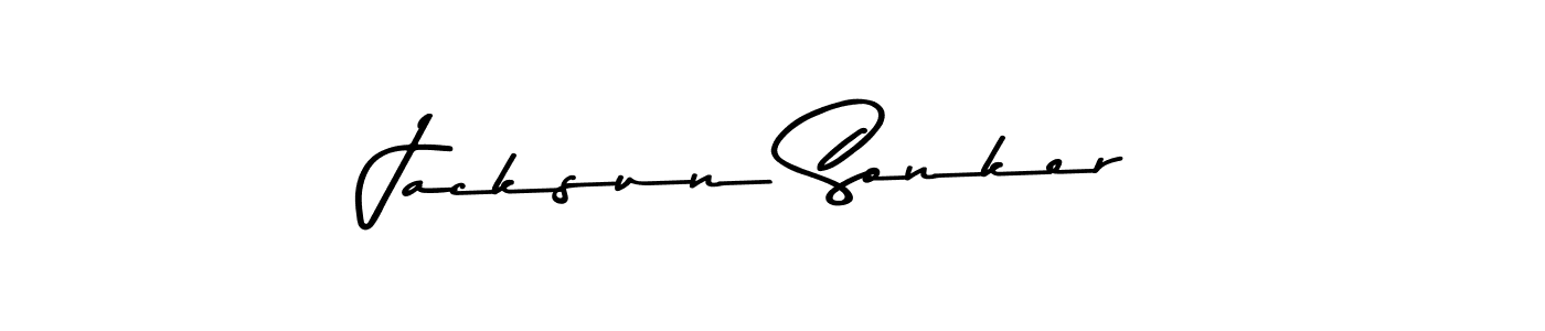 Create a beautiful signature design for name Jacksun Sonker. With this signature (Asem Kandis PERSONAL USE) fonts, you can make a handwritten signature for free. Jacksun Sonker signature style 9 images and pictures png