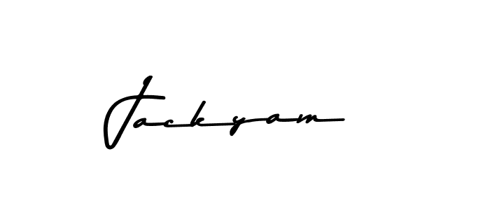 How to make Jackyam name signature. Use Asem Kandis PERSONAL USE style for creating short signs online. This is the latest handwritten sign. Jackyam signature style 9 images and pictures png