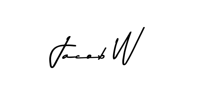 Make a beautiful signature design for name Jacob W. With this signature (Asem Kandis PERSONAL USE) style, you can create a handwritten signature for free. Jacob W signature style 9 images and pictures png