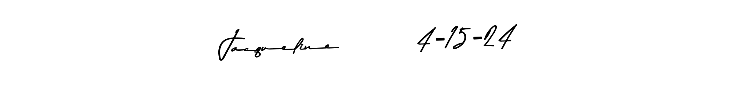 You should practise on your own different ways (Asem Kandis PERSONAL USE) to write your name (Jacqueline        4-15-24) in signature. don't let someone else do it for you. Jacqueline        4-15-24 signature style 9 images and pictures png