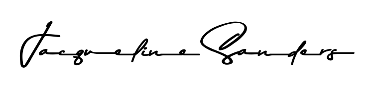 The Asem Kandis PERSONAL USE typeface gives name Jacqueline Sanders a refined look. Suitable for certificates, diplomas, and official verification. Jacqueline Sanders signature style 9 images and pictures png