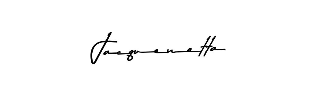 How to make Jacquenetta name signature. Use Asem Kandis PERSONAL USE style for creating short signs online. This is the latest handwritten sign. Jacquenetta signature style 9 images and pictures png