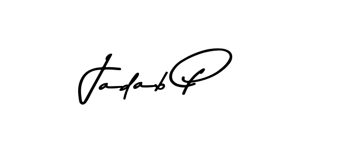 Design your own signature with our free online signature maker. With this signature software, you can create a handwritten (Asem Kandis PERSONAL USE) signature for name Jadab P. Jadab P signature style 9 images and pictures png