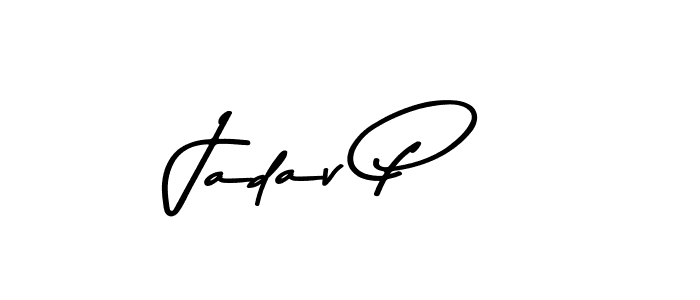 The best way (Asem Kandis PERSONAL USE) to make a short signature is to pick only two or three words in your name. The name Jadav P include a total of six letters. For converting this name. Jadav P signature style 9 images and pictures png