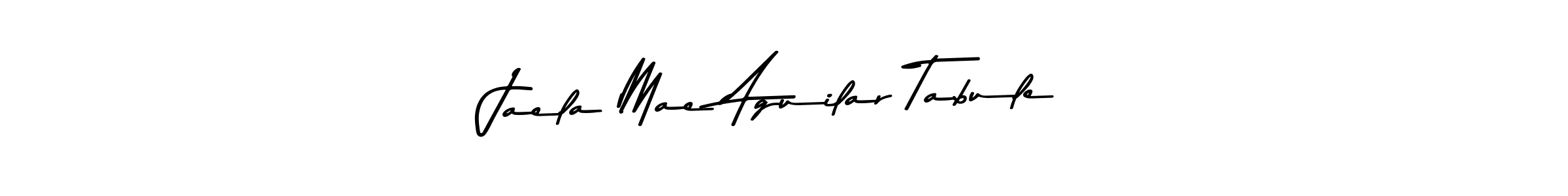 Similarly Asem Kandis PERSONAL USE is the best handwritten signature design. Signature creator online .You can use it as an online autograph creator for name Jaela Mae Aguilar Tabule. Jaela Mae Aguilar Tabule signature style 9 images and pictures png