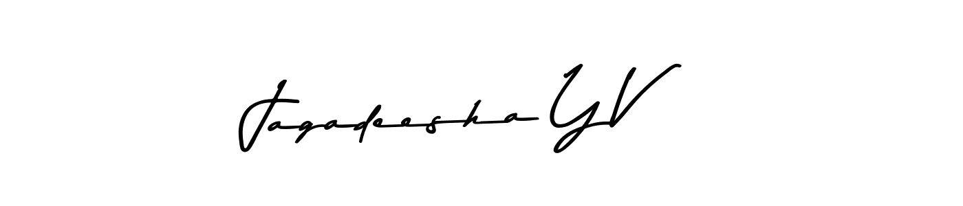 Create a beautiful signature design for name Jagadeesha Y V. With this signature (Asem Kandis PERSONAL USE) fonts, you can make a handwritten signature for free. Jagadeesha Y V signature style 9 images and pictures png