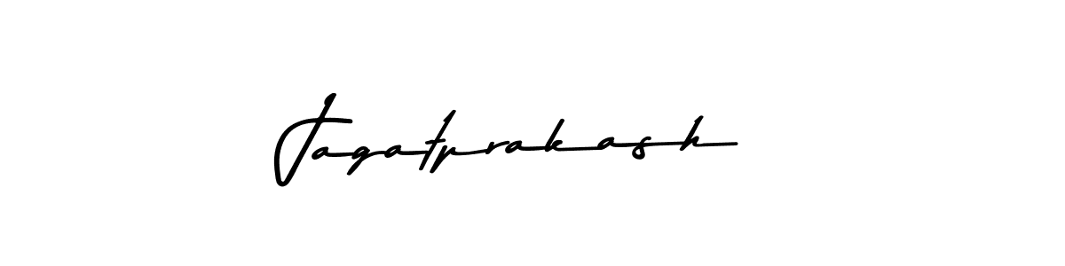 How to make Jagatprakash name signature. Use Asem Kandis PERSONAL USE style for creating short signs online. This is the latest handwritten sign. Jagatprakash signature style 9 images and pictures png