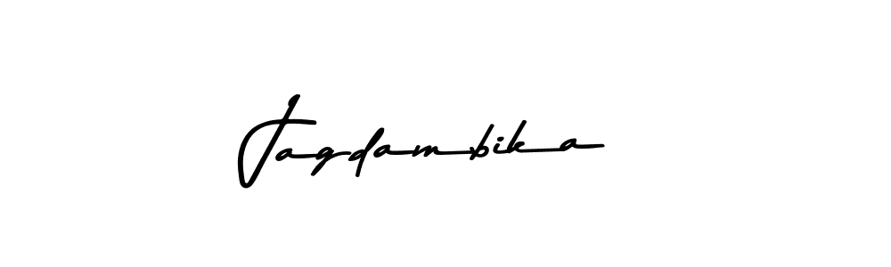 How to make Jagdambika name signature. Use Asem Kandis PERSONAL USE style for creating short signs online. This is the latest handwritten sign. Jagdambika signature style 9 images and pictures png