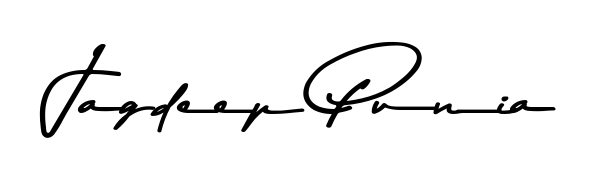 Master the art of signing with Jagdeep Punia written in fluent Asem Kandis PERSONAL USE script. A great template to practice and refine your handwriting. Jagdeep Punia signature style 9 images and pictures png
