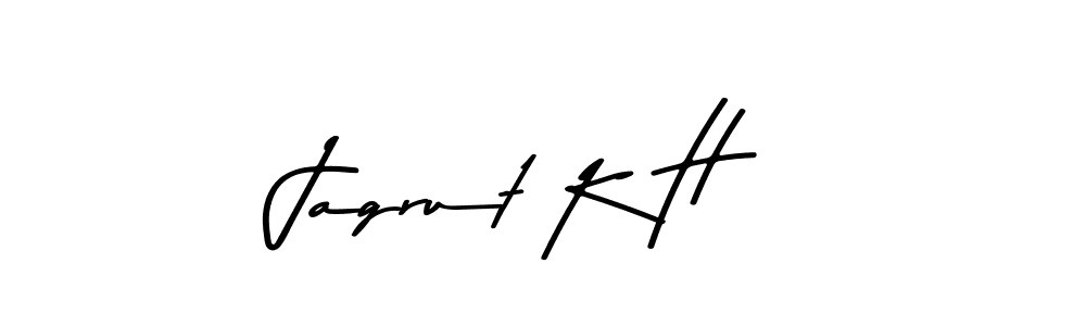 Make a beautiful signature design for name Jagrut K H. With this signature (Asem Kandis PERSONAL USE) style, you can create a handwritten signature for free. Jagrut K H signature style 9 images and pictures png