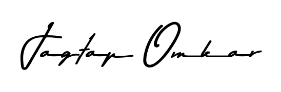 Jagtap Omkar stylish signature style. Best Handwritten Sign (Asem Kandis PERSONAL USE) for my name. Handwritten Signature Collection Ideas for my name Jagtap Omkar. Jagtap Omkar signature style 9 images and pictures png